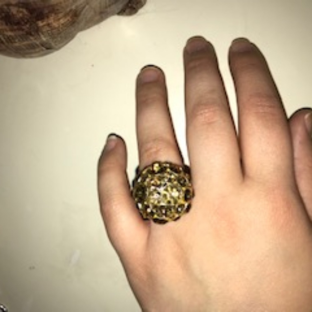 Gold costume jewelry ring